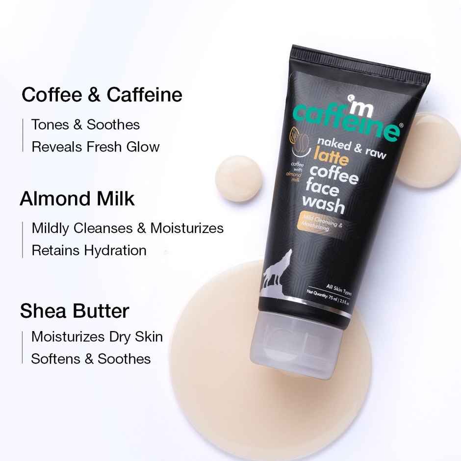mCaffeine Coffee & Milk Face Wash With Shea Butter & Almond Milk(75ml) & mCaffeine Coffee & Milk Moisturizing Face Scrub(75gms) Combo