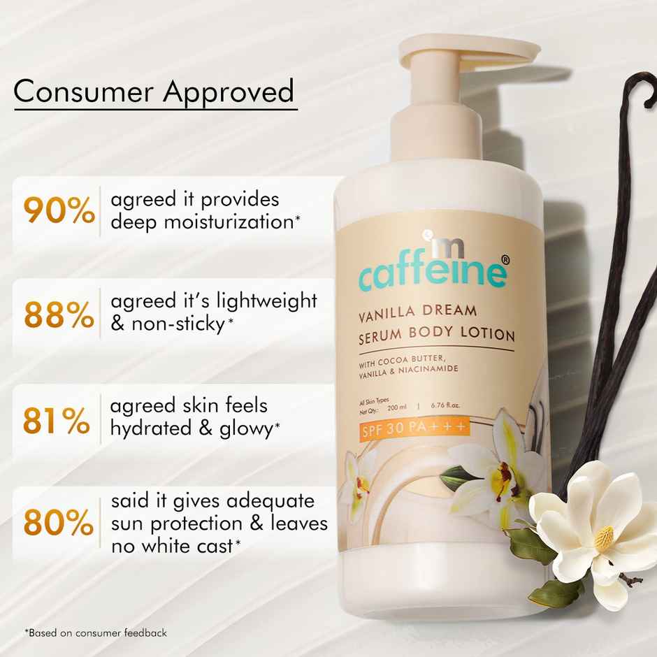 mCaffeine Vanilla Dream Serum Body Lotion SPF 30 PA+++