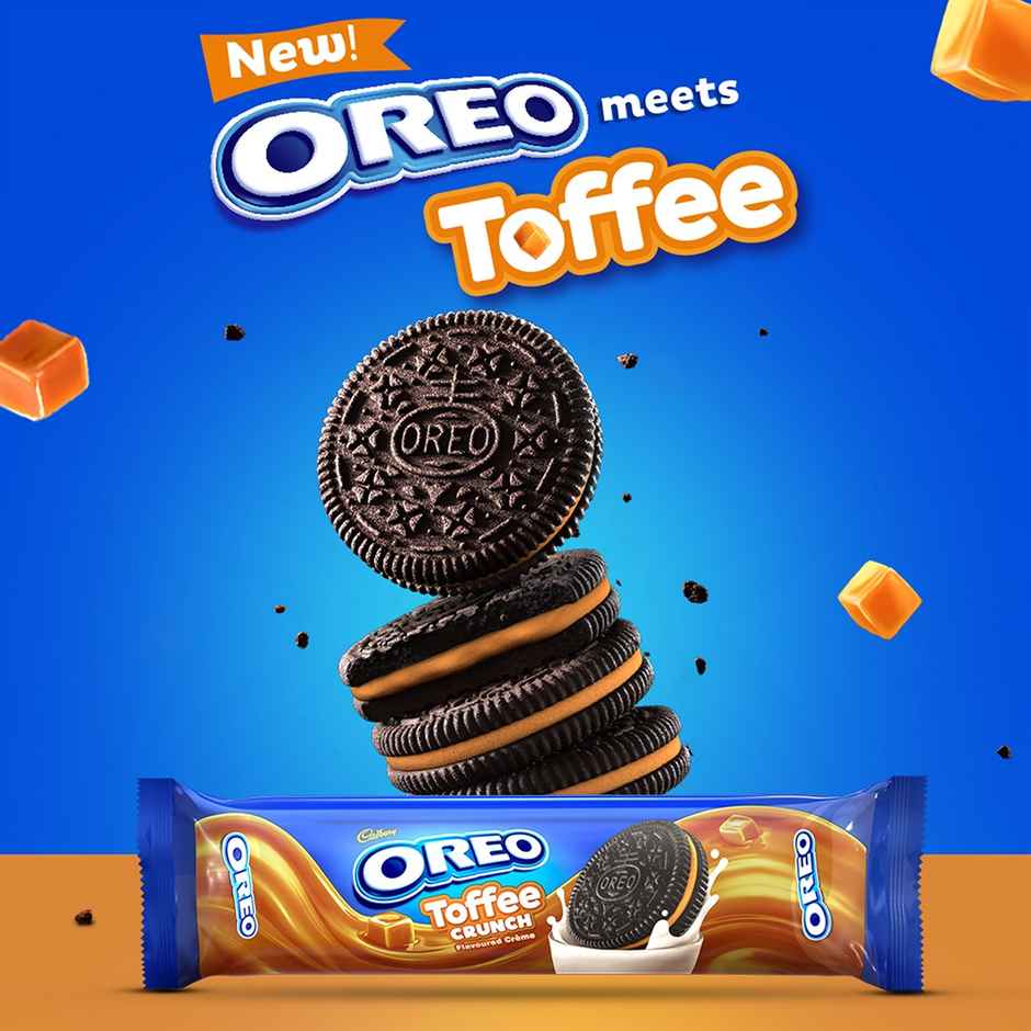 Cadbury Oreo Toffee Crunch Flavour Creme Sandwich Biscuit