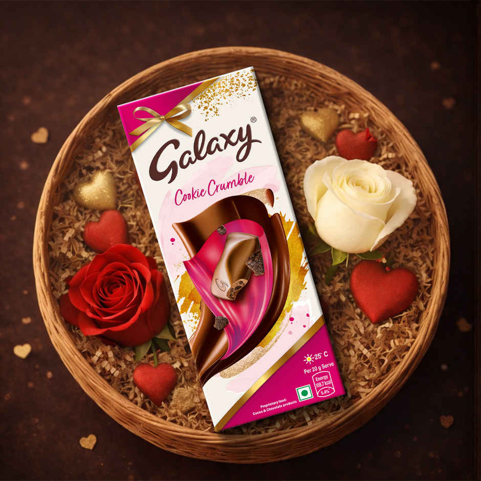 Galaxy Cookie Crumble Valentine Chocolate Bar for Gifting