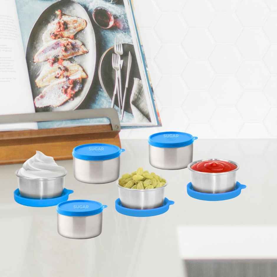 Sugar Homeware Stainless Steel Chutney Dip Pickle Sauce Kitchen Food Storage Container