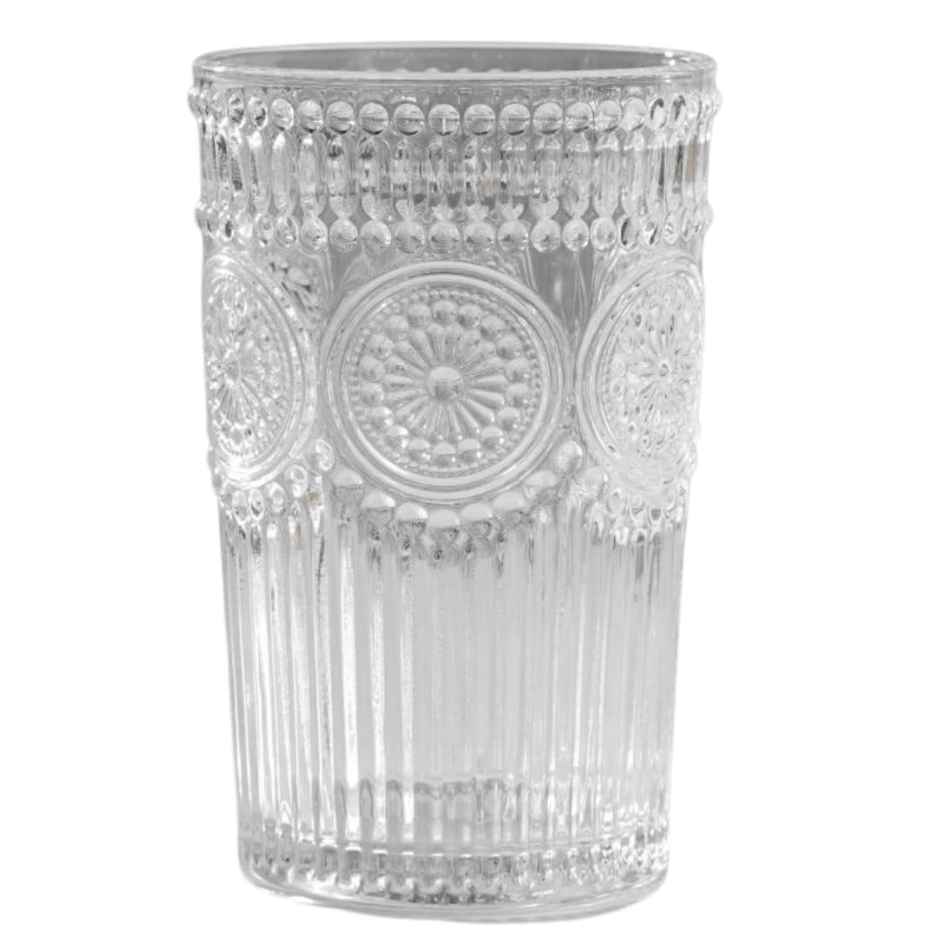Nestasia Embossed Drinking Glasses - Set of 6 (250ml)