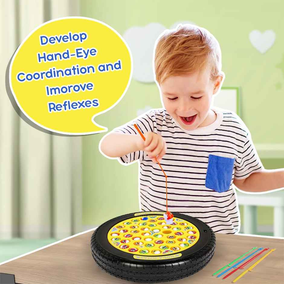 Wembley Fishing Game Rechargeable Rotating Board Toys For Kids Toddlers