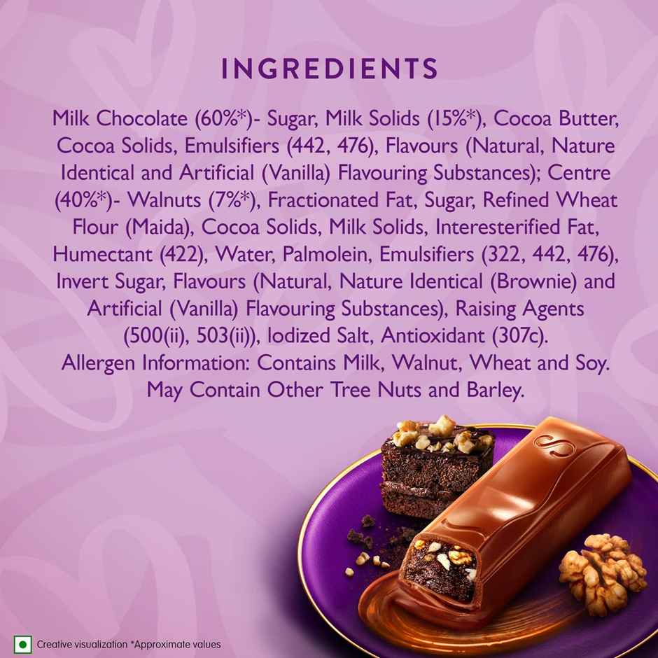 Cadbury Dairy Milk Silk Desserts Brownie Chocolate Bar
