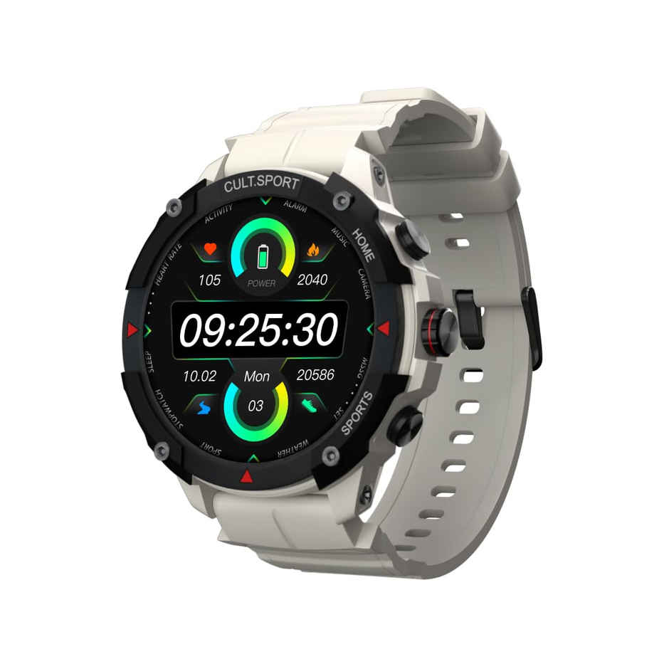 Cultsport Ranger XR 1.43" AMOLED Display Outdoor Rugged Smartwatch, AOD, BT Calling (White)