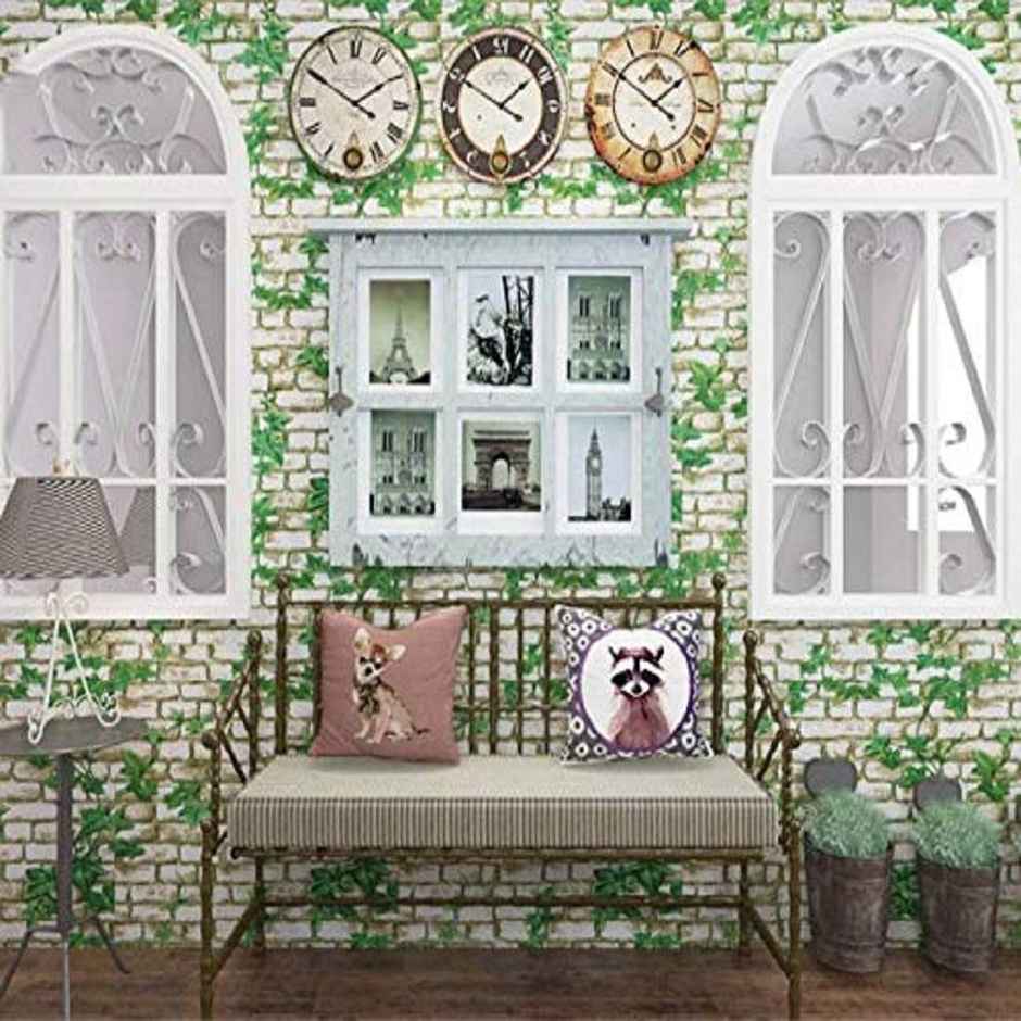 Wollzo Leafy Look Self-Adhesive Wallpaper | 45 x 500 Cm
