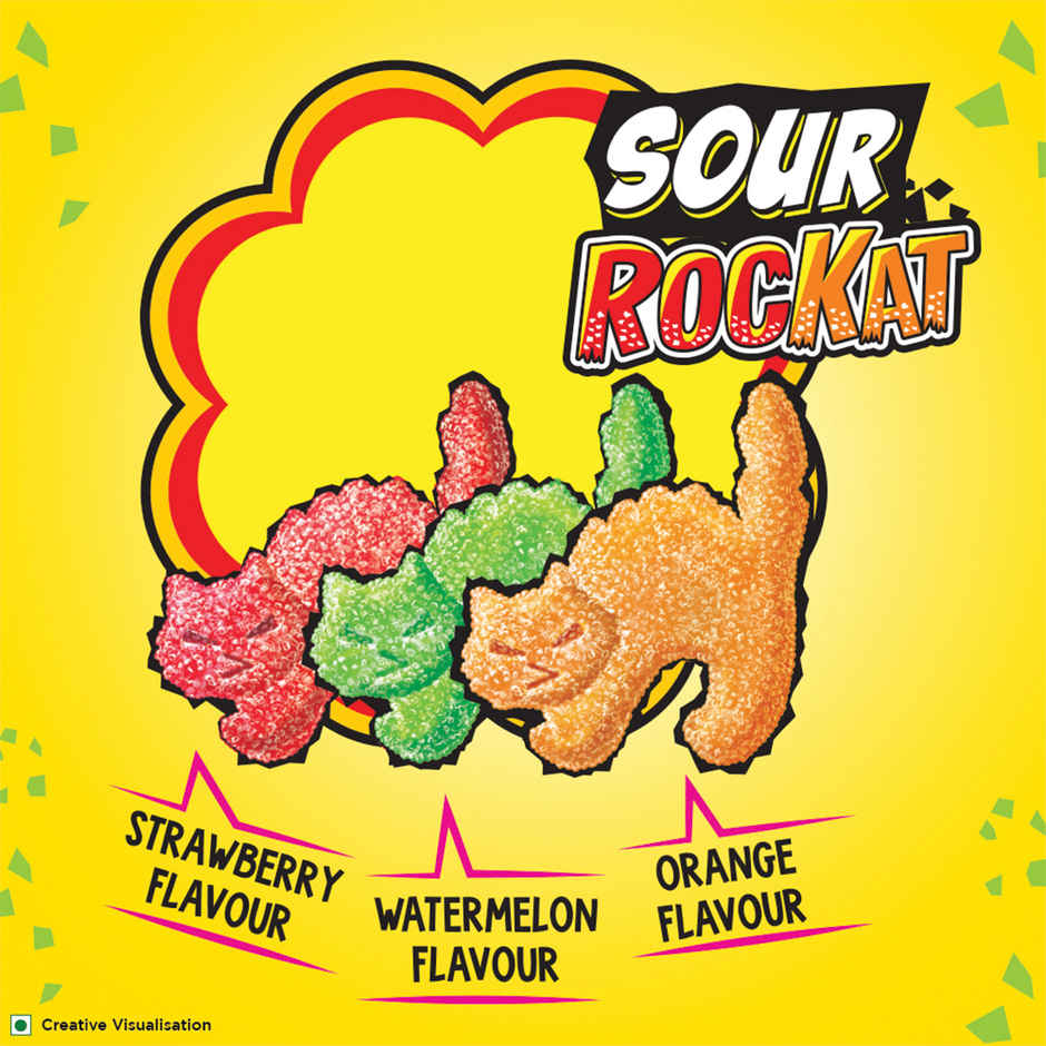 Chupa Chups Sour Rockat Assorted Flavour Soft Candy Combo