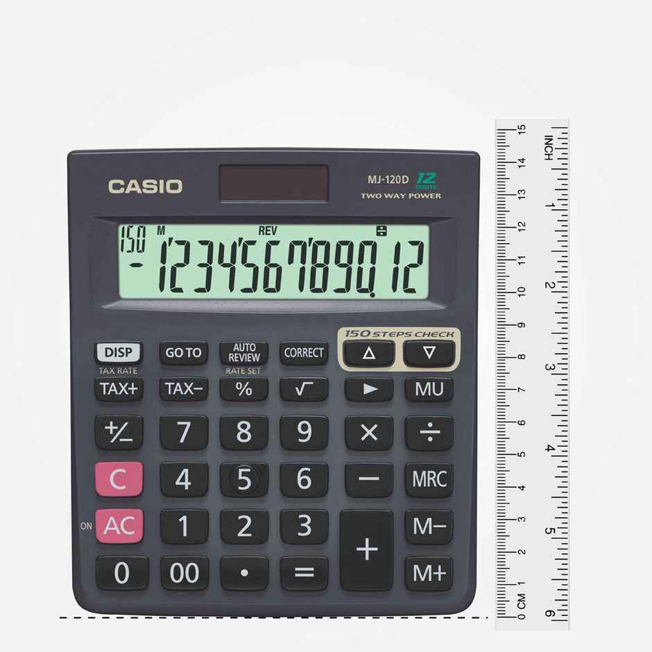 Casio MJ-120D 150 Steps Check and Correct Desktop Calculator with Tax Keys