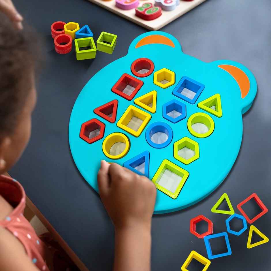 Wembley Shape Sorter Matching Board Game Sensory Geometric Puzzles Learning Toy