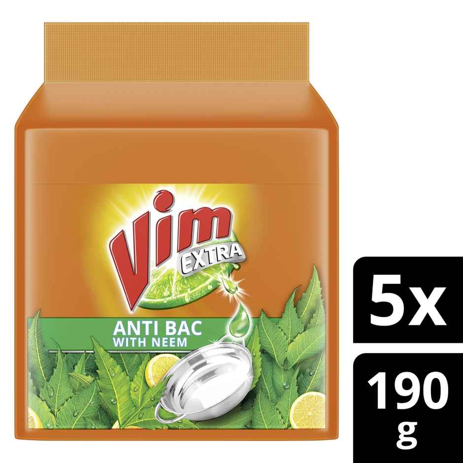 Vim Extra Anti Bac with Neem Dishwash Bar
