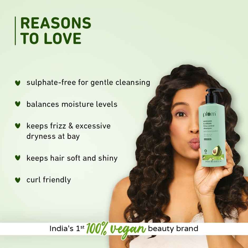 Plum Avocado & Argan Frizz Control Shampoo