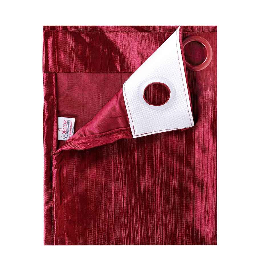 Antzco Plain Maroon Door Curtain 7 ft x 4 ft | Pack of 2 | DC09
