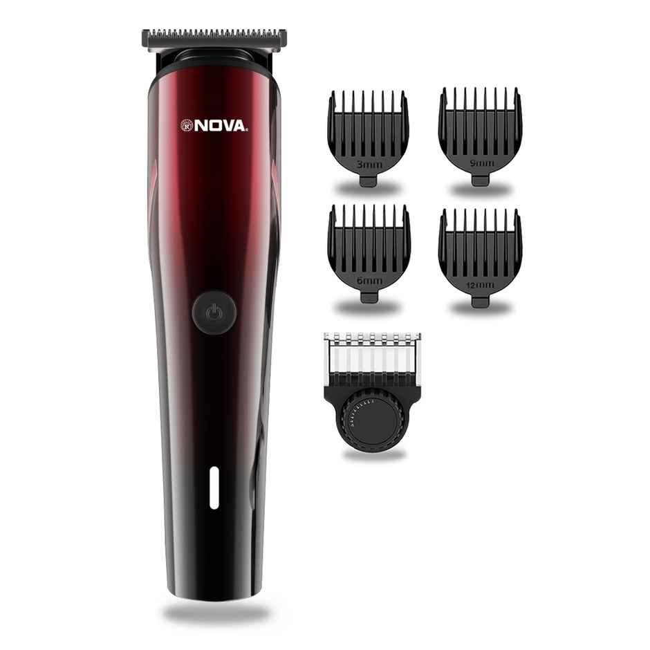 Nova Nht 1132 Trimmer 150 Min Runtime 24 Length Settings (Black, Red)