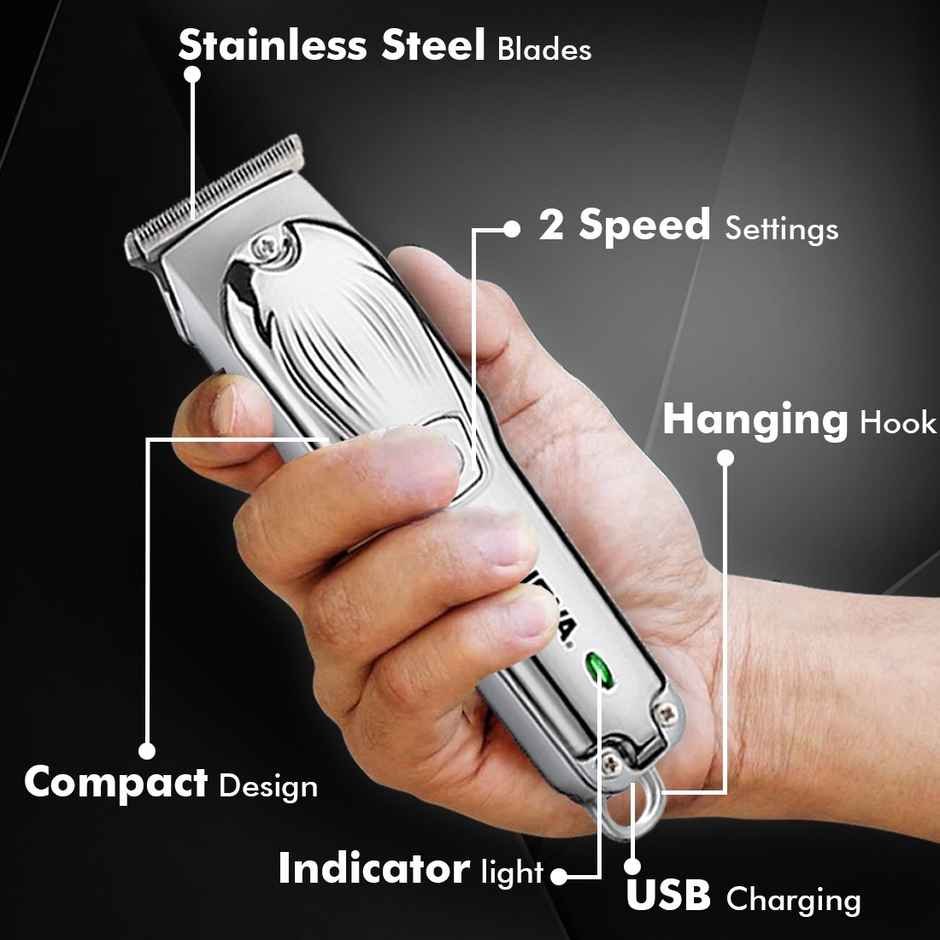 Nova Nht 1101 Trimmer 120 Min Runtime 4 Length Settings (Silver)