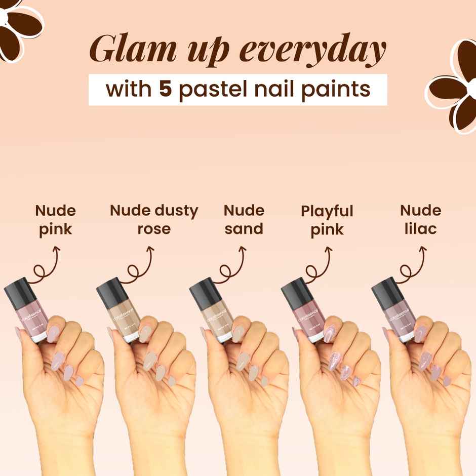 Coloressence Nail Paint Kit | Free Nail Paint Remover | Naturally Yours | Multicolour