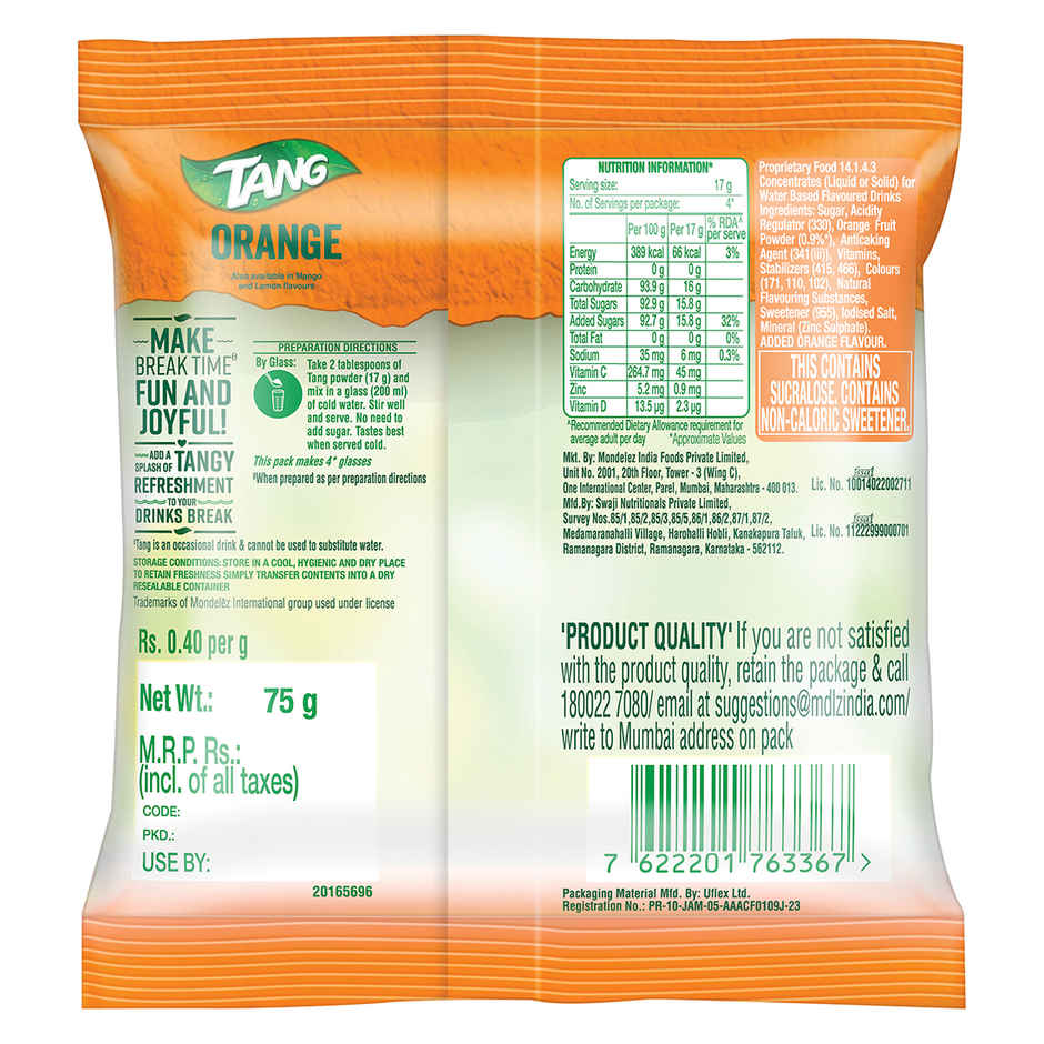 Tang Orange Instant Drink Mix