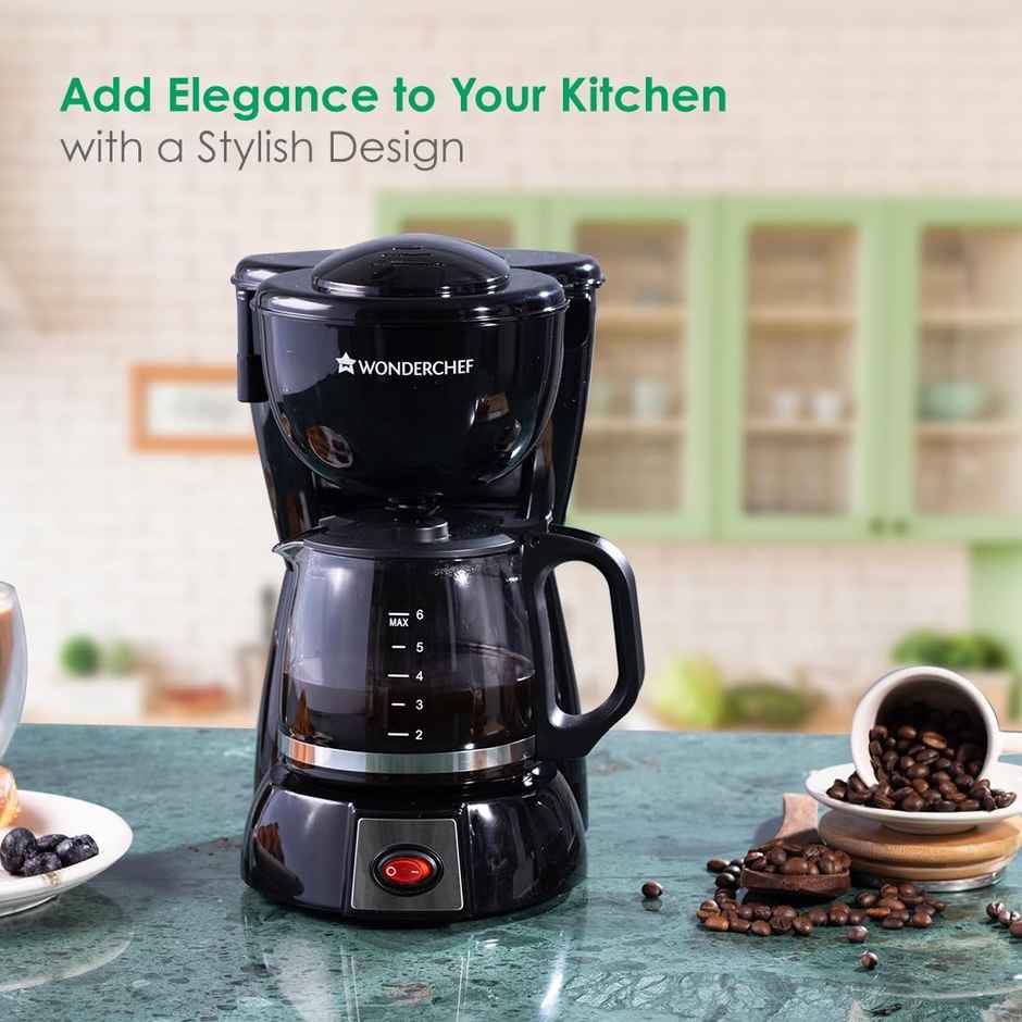 Wonderchef Onyx Brew Coffee Maker - Black