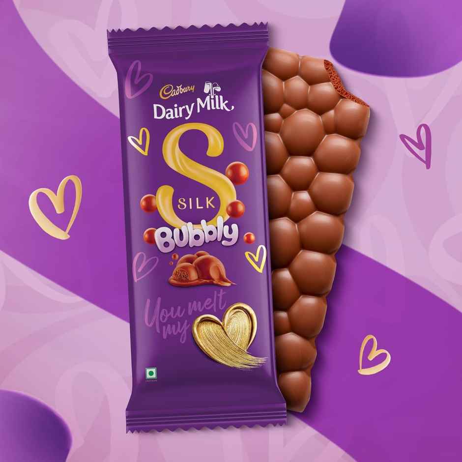 Cadbury Dairy Milk Silk Bubbly Chocolate 50 gms & Dairy Milk Silk Fruit & Nut 55 gms Combo