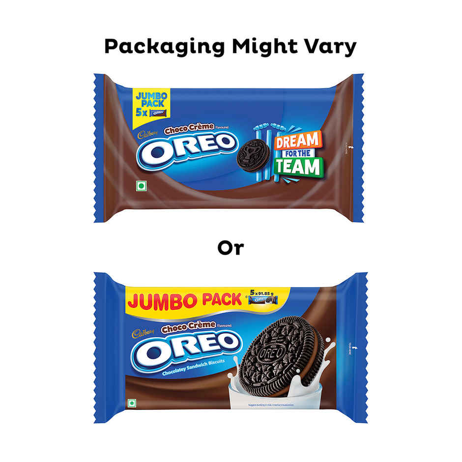 Cadbury Oreo Chocolate Flavour Crème Sandwich Biscuit Jumbo Pack