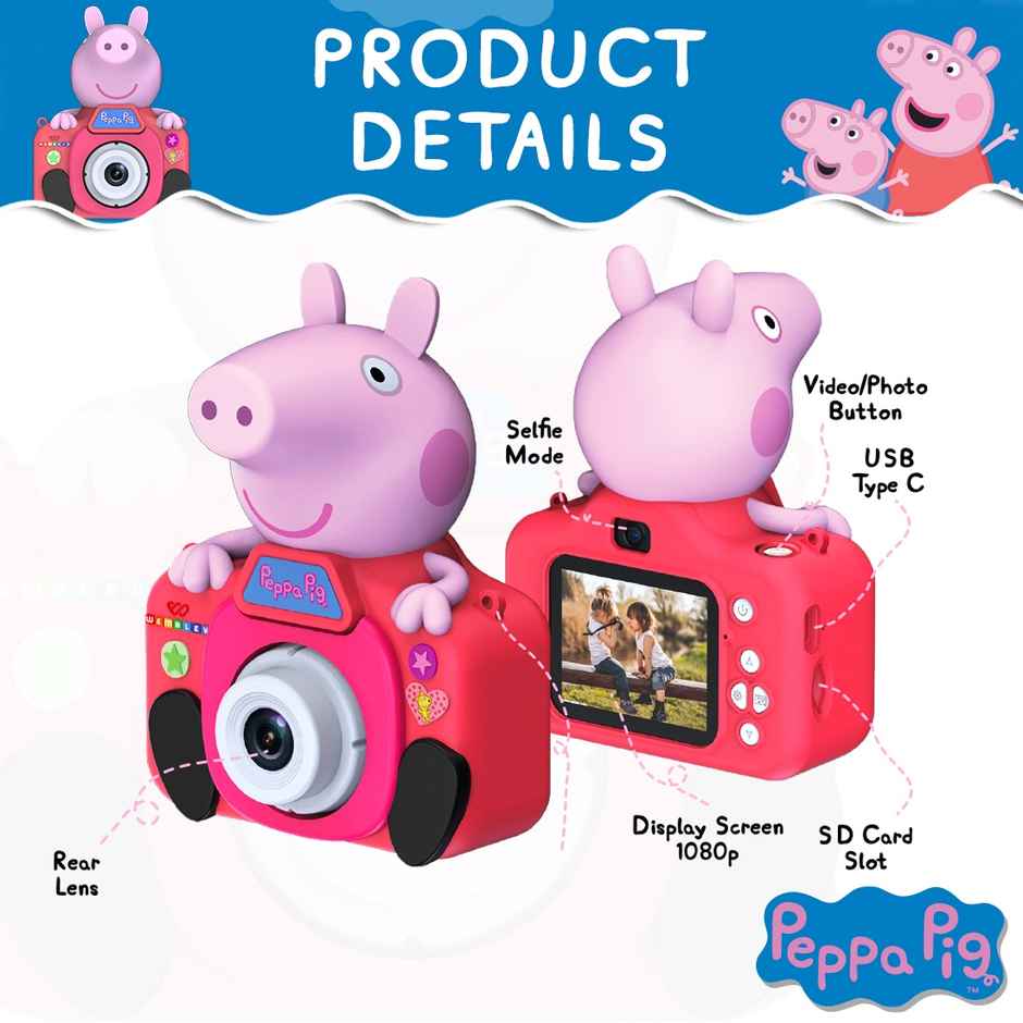 Wembley Peppa Pig Digital Selfie Camera | With 4GB SD Card