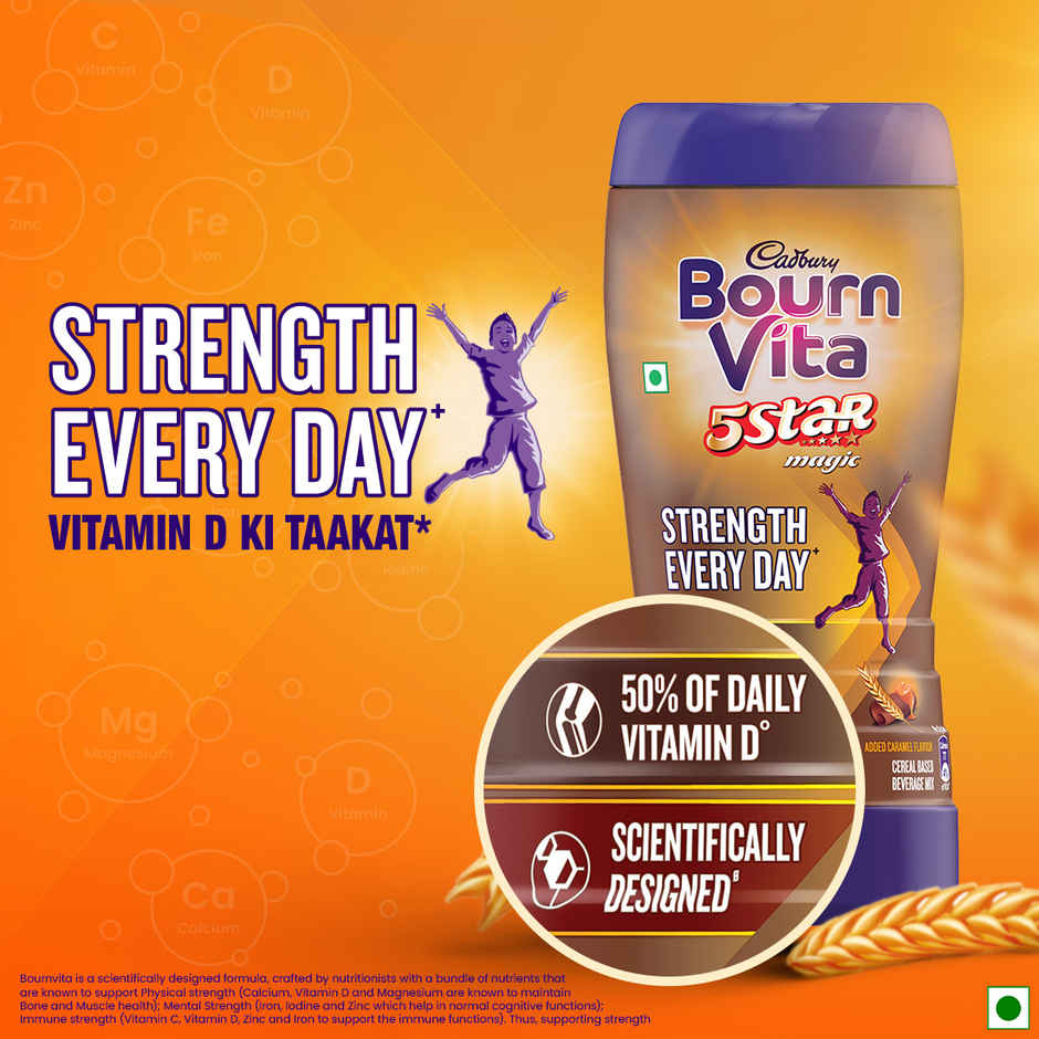 Bournvita 5 Star Magic Chocolate Drink Mix | For 7 - 9 years Kids