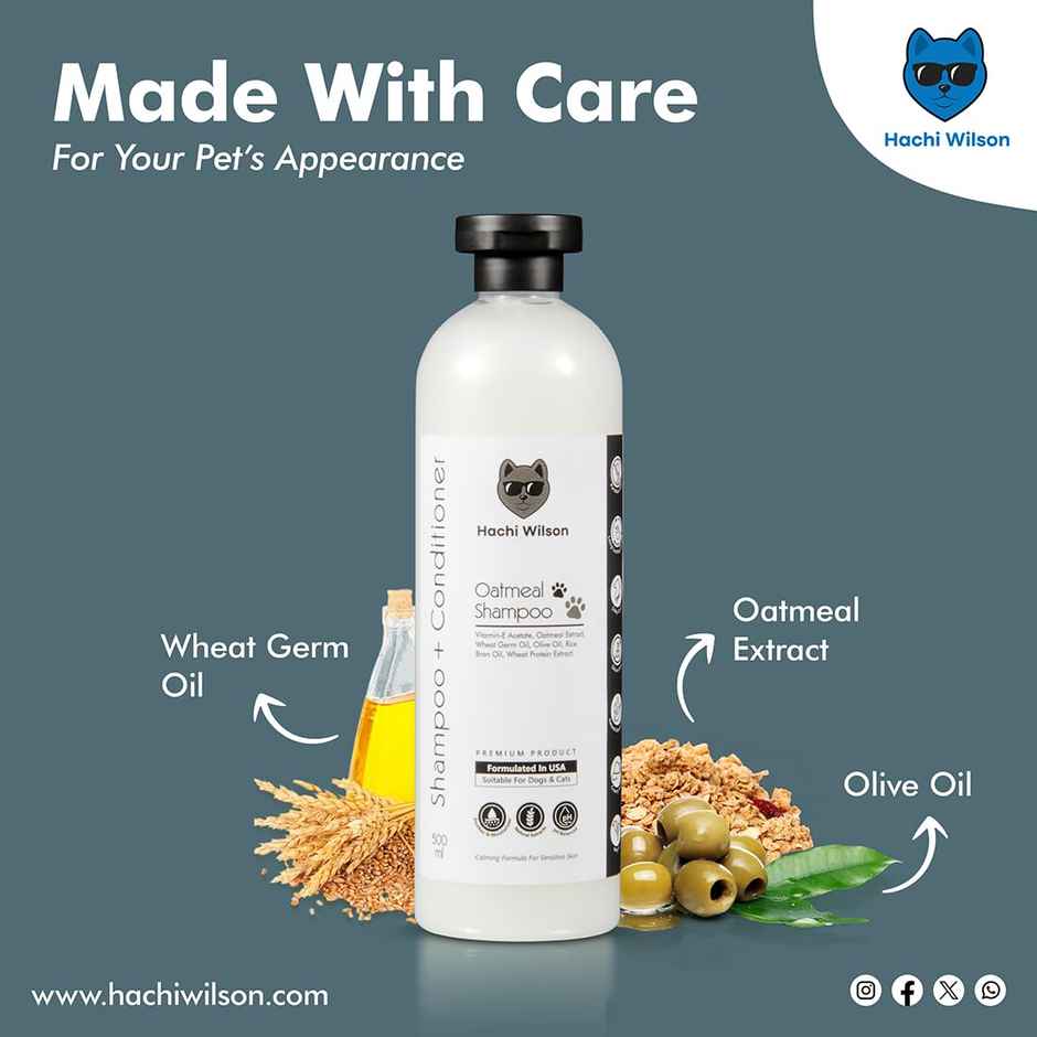Hachi Wilson Premium Oatmeal Dog Shampoo And Conditioner