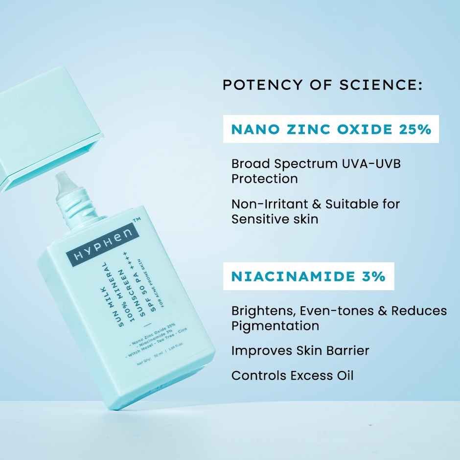 Hyphen Sun Milk 100% Mineral Sunscreen SPF 50 PA++++