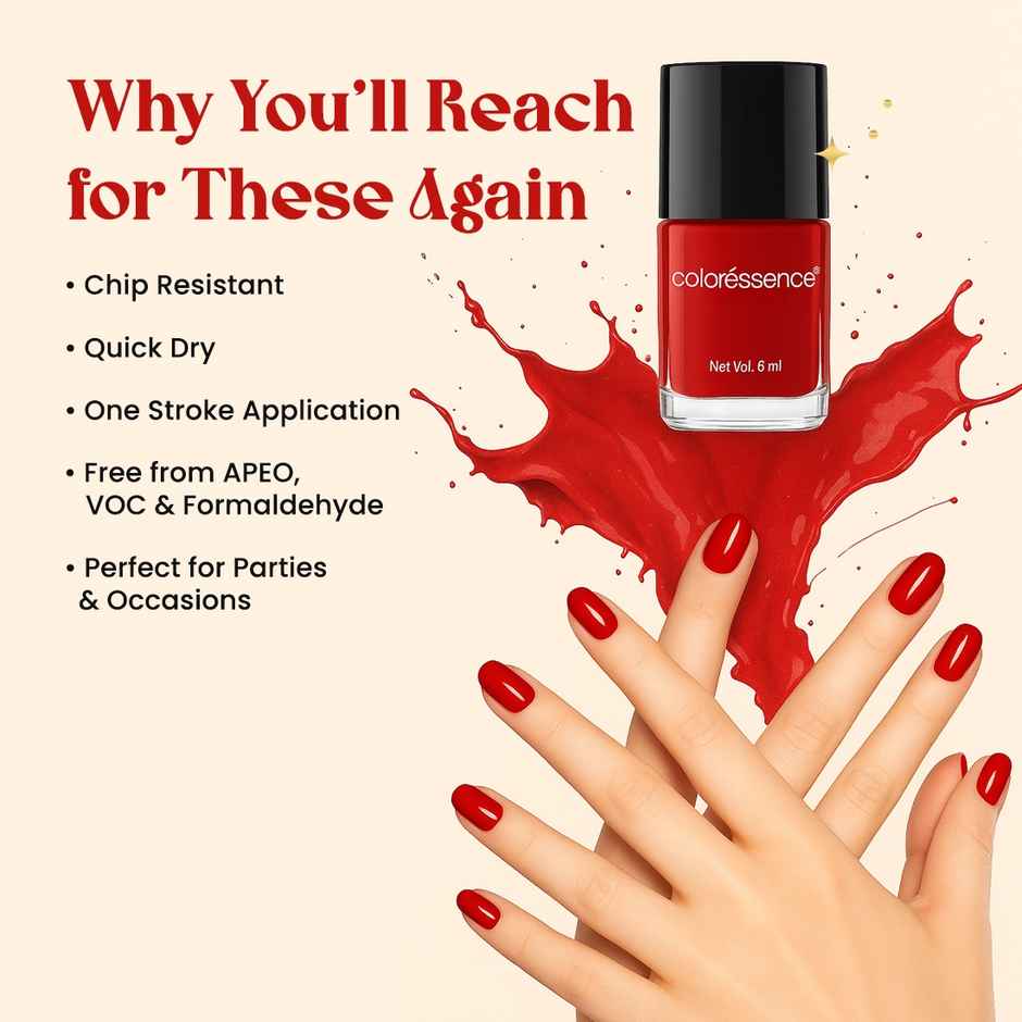 Coloressence Nail Paint Kit | Free Nail Paint Remover-Forever | Multicolour