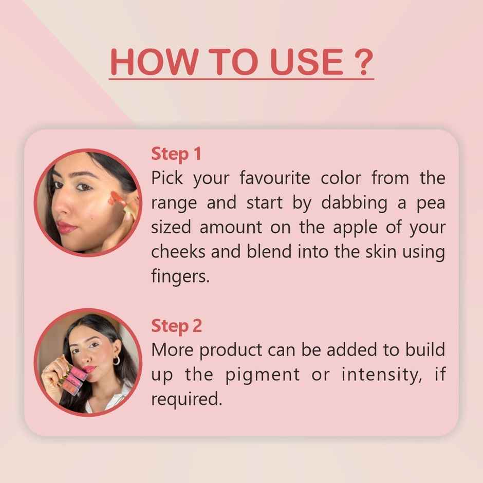 Mattlook Cheek Stain Mousse Blusher | For Long Lasting Make up Look | Paradise-05