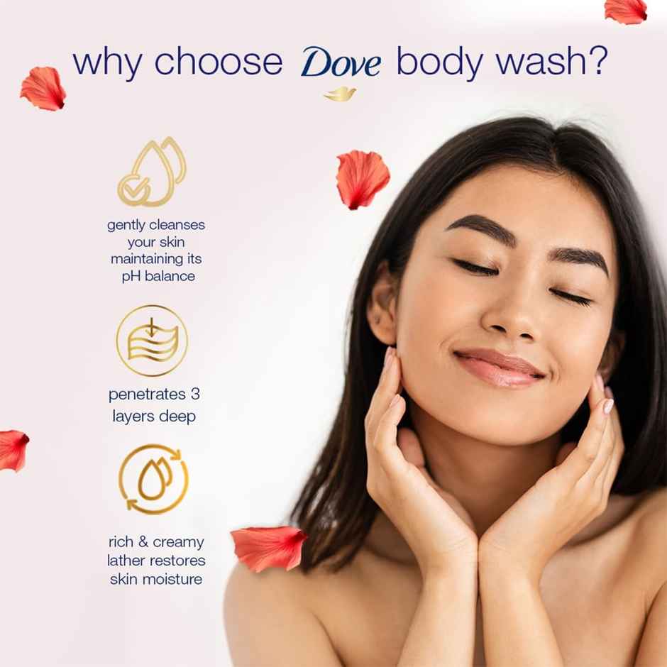 Dove Nourishing Body Wash | Almond Cream & Hibiscus | For Smooth Skin