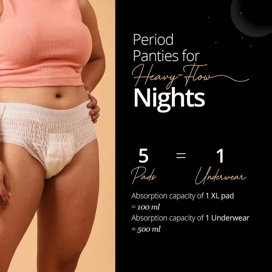 Carmesi Disposable Period Panties | All-Night Protection | M-L