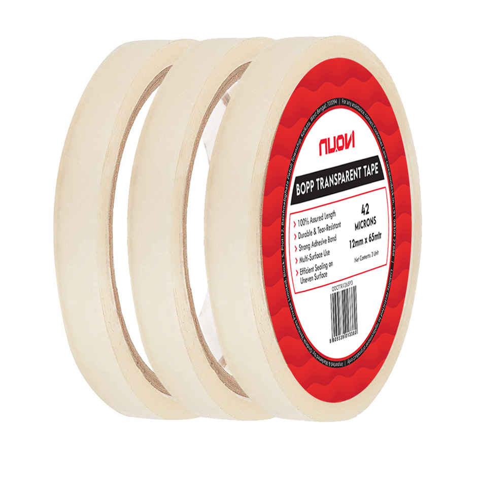 Nuovi BOPP Tape | Transparent - 12 mm x 65 m, 42 Microns
