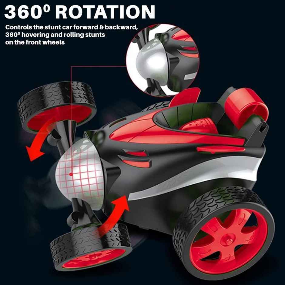 Wembley High Speed Mini 1:24 Scale Rechargeable Remote Control Car For Kids - Red Stunt Car