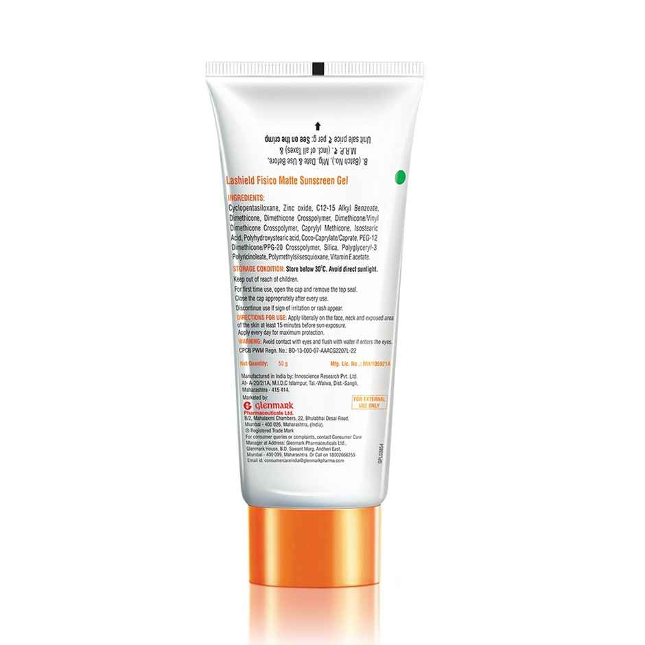 La Shield Fisico SPF 50 Matte Sunscreen Gel