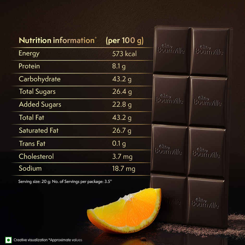 Cadbury Bournville Orange 70% Dark Chocolate Bar