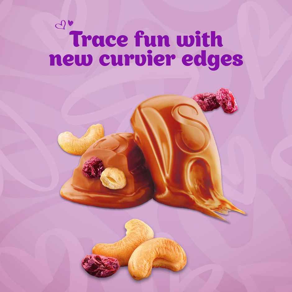 Cadbury Dairy Milk Silk Bubbly Chocolate 50 gms & Dairy Milk Silk Fruit & Nut 55 gms Combo