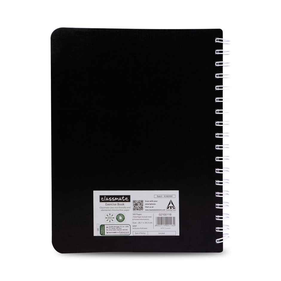 Classmate Notebook Pulse 6 Sub Soft Cover, Unruled-Spiral (300 Pages, 20 x 27 cm, Assorted Designs)