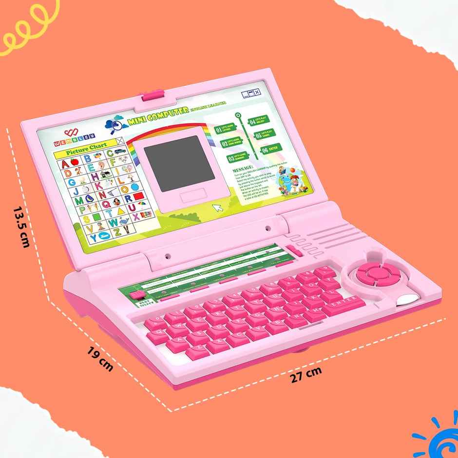 Wembley Kids Laptop Computer Toy For Kids 5 Years Activity Electronics Learning With Games - Assorted