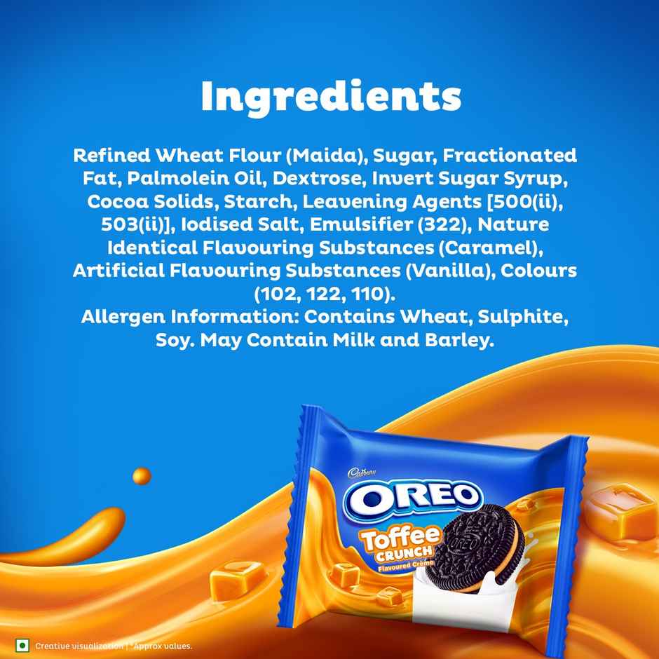 Cadbury Oreo Toffee Crunch Flavour Creme Sandwich Biscuit Combo  