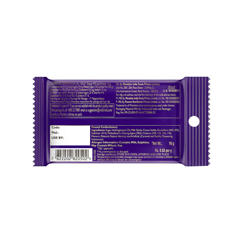Cadbury Dairy Milk Chocolate Shots