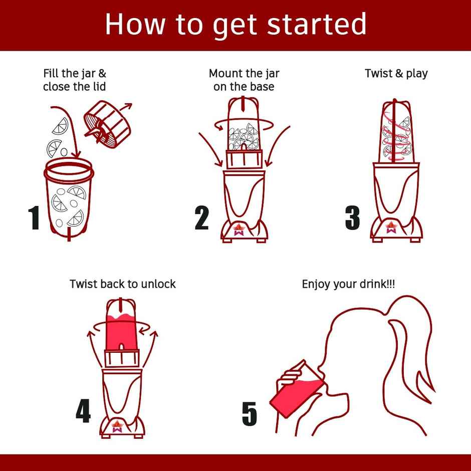 Wonderchef Nutri - Blend Mixer - Grinder Blender | 400W | 22000 Rpm | 2 Jars | Ss Blades - Black