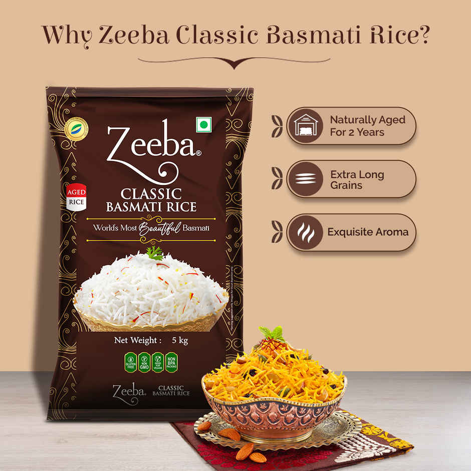 Zeeba Classic Aged Basmati Rice Extra Long Rice