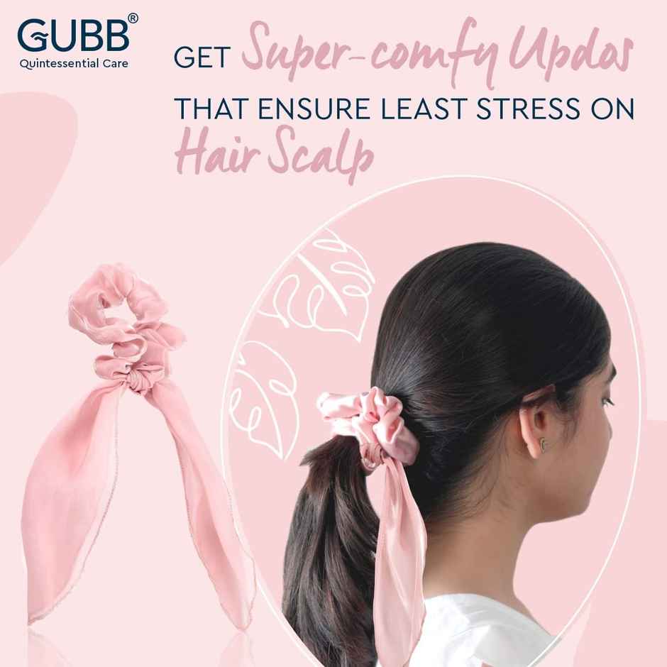 GUBB Pink Hues Scarf Scrunchie | Comfortable & Trendy