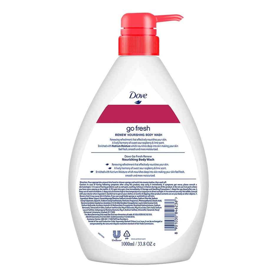 Dove Go Fresh Nourishing Body Wash | Raspberry & Lime | For Rejuvinated Skin
