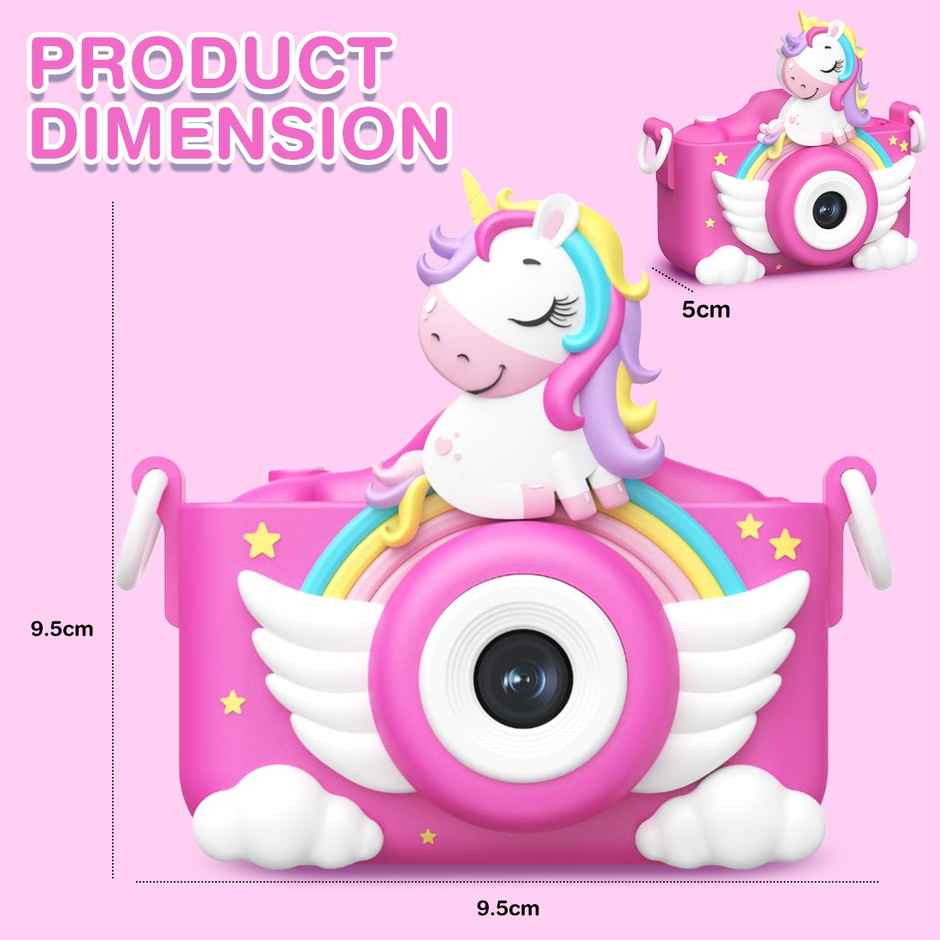 Wembley Kids Digital Camera | Unicorn Design | Selfie Camera with Video Recorder - Pink