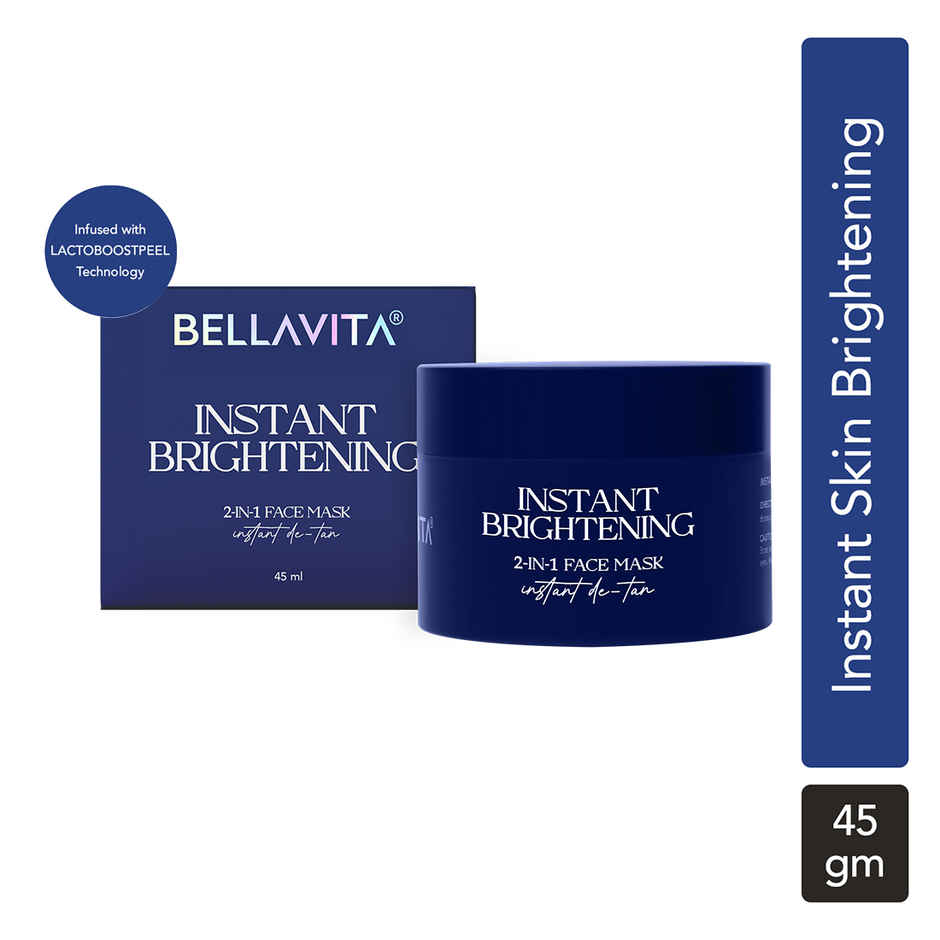 BELLAVITA Instant Brightening 2-in-1 Face Mask | Instant Tan Removal
