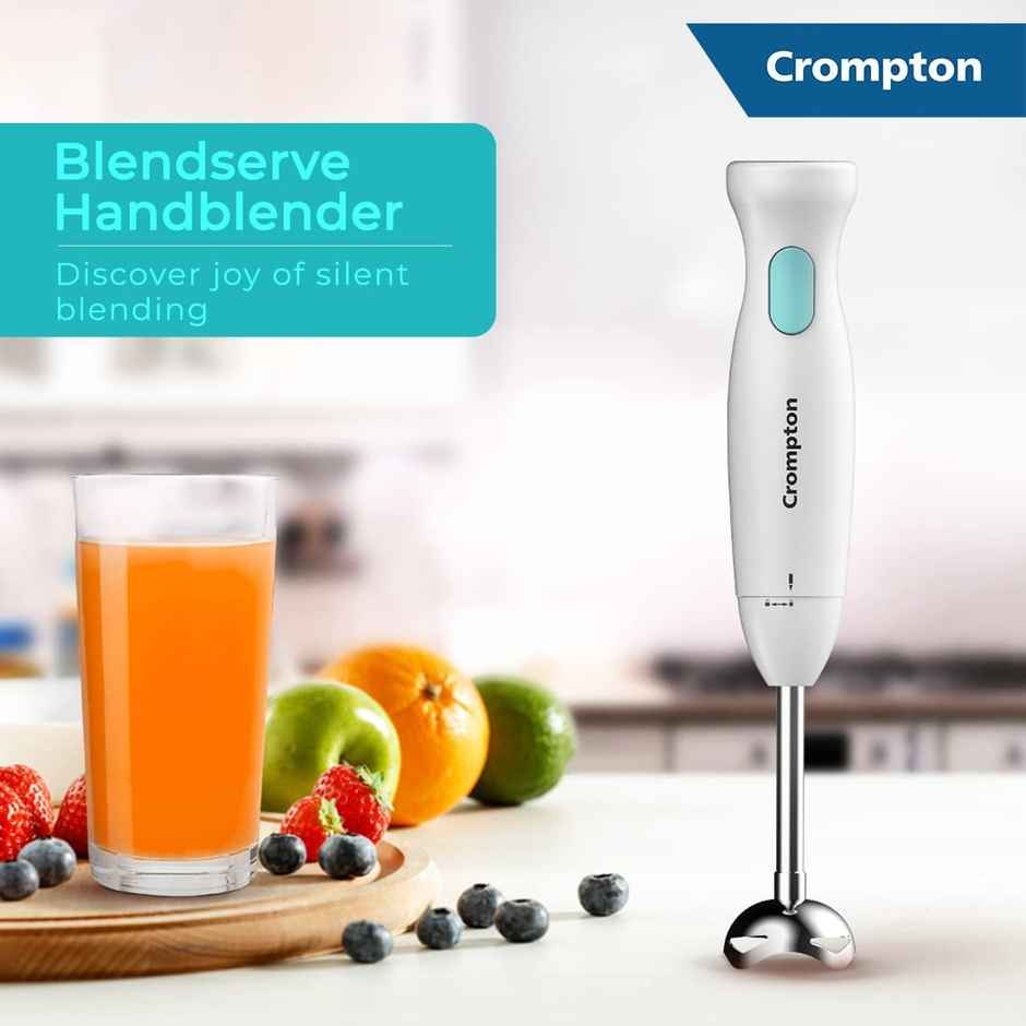 Crompton Blendserve Hand Blender With Steel Stem 300 Watts Power Detachable Stem Silent Operation