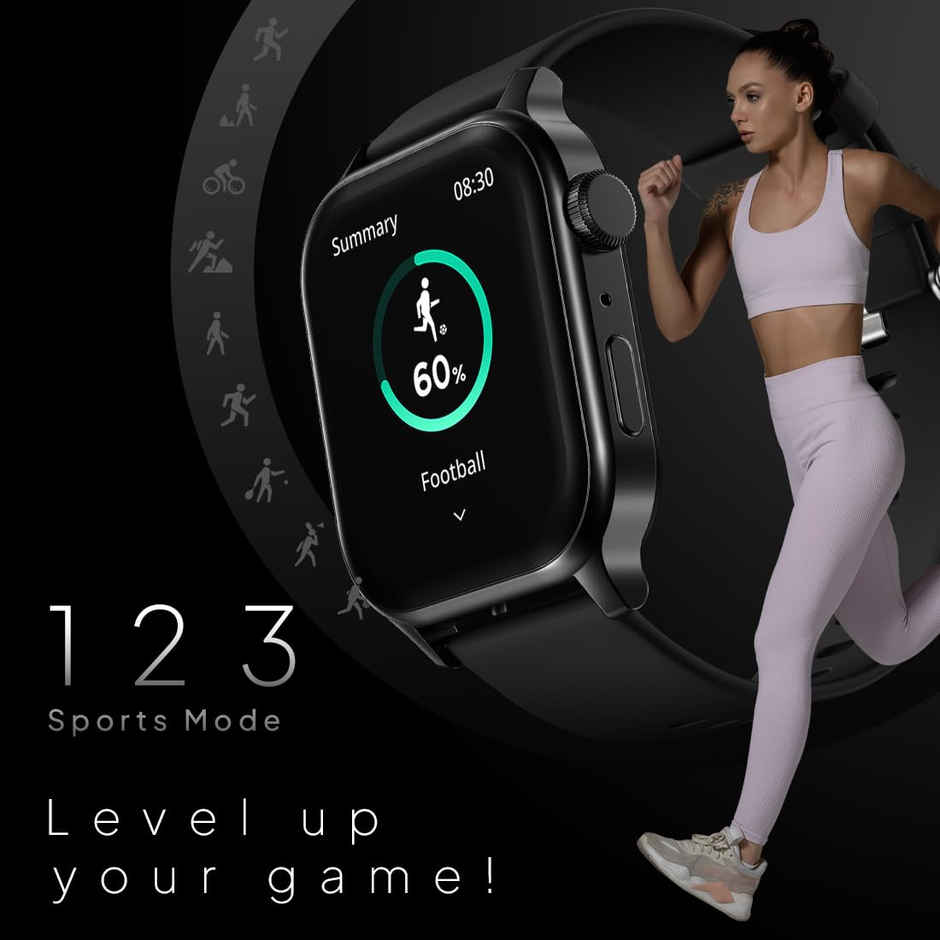 Fire-Boltt Rise 1.85 TFT BT Calling Smart Watch - Black