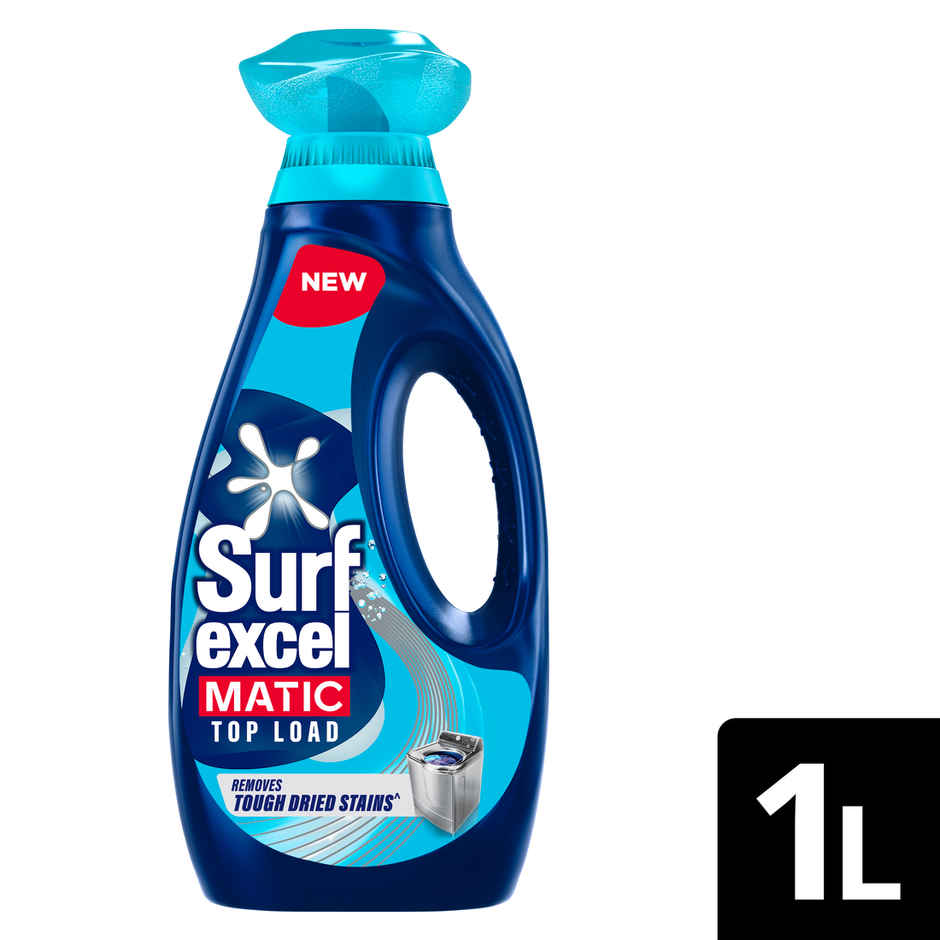Surf Excel Matic Top Load Detergent Liquid Refill | Tough Dried Stain Removal (1L) & Comfort Morning Fresh After Wash Fabric Conditioner (2L) Combo