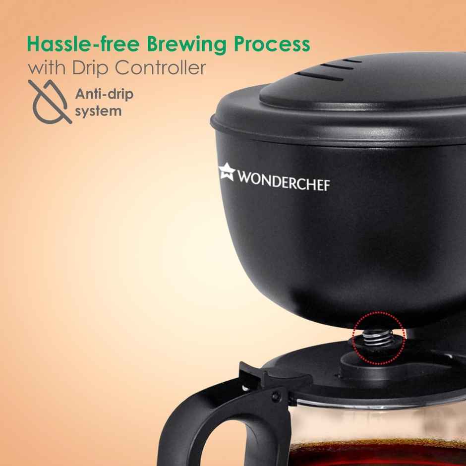 Wonderchef Onyx Brew Coffee Maker - Black